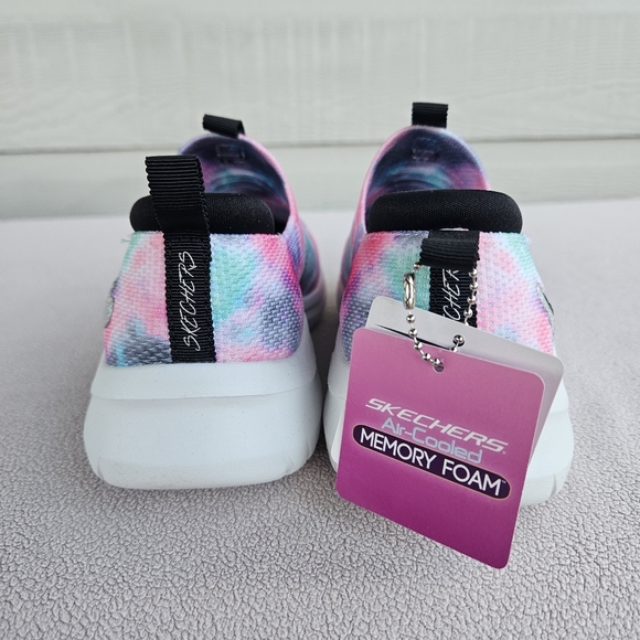 Skechers Ultra Flex 2.0 Cloudy Cool Slip-On Sneakers Youth SZ 4 Pink Tie Dye - Picture 7 of 11